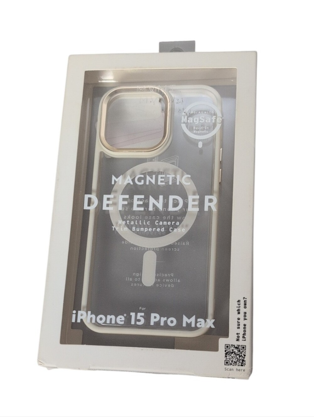 MVMT Cream/Clear Magnetic Defender iPhone 15 Pro Max Phone Case